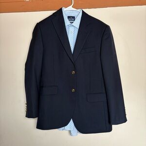 Stafford Men's Formal Dark Blazer and Button down Dress Shirt